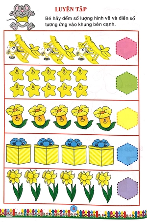 bộ bé tô số và nhận biết màu sắc quyển 2 - bé làm quen với môn toán