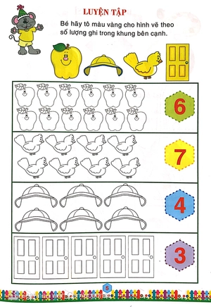 bộ bé tô số và nhận biết màu sắc quyển 2 - bé làm quen với môn toán