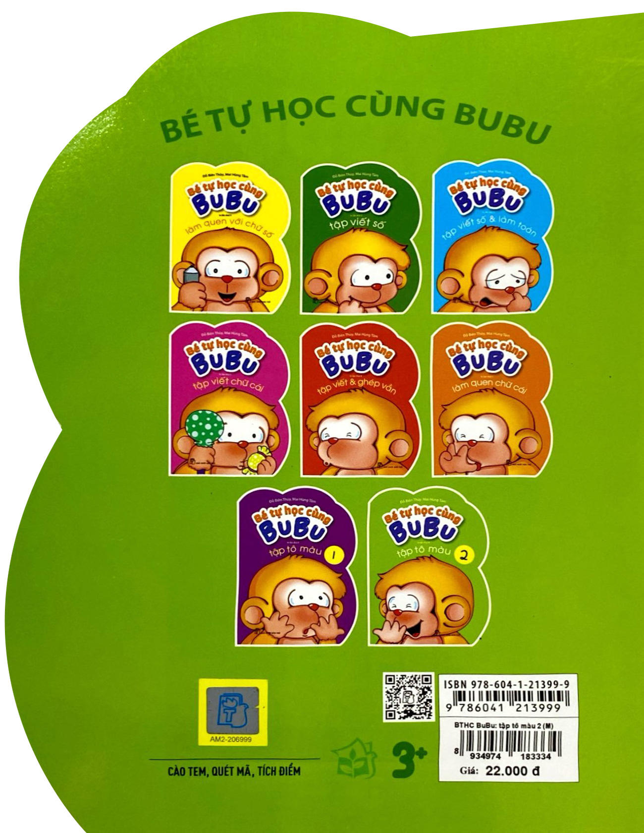 bộ bé tự học cùng bubu - tập tô màu 2 (tái bản)