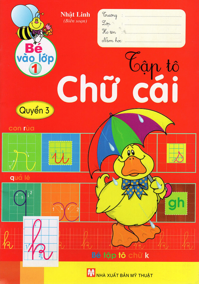 bộ bé vào lớp 1 - tập tô chữ cái (quyển 3)