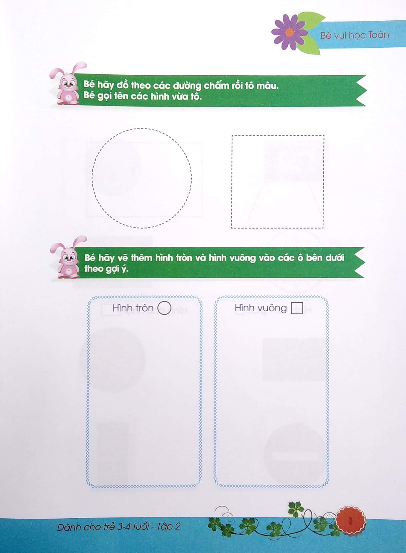 bộ bé vui học toán - dành cho trẻ 3-4 tuổi - tập 2