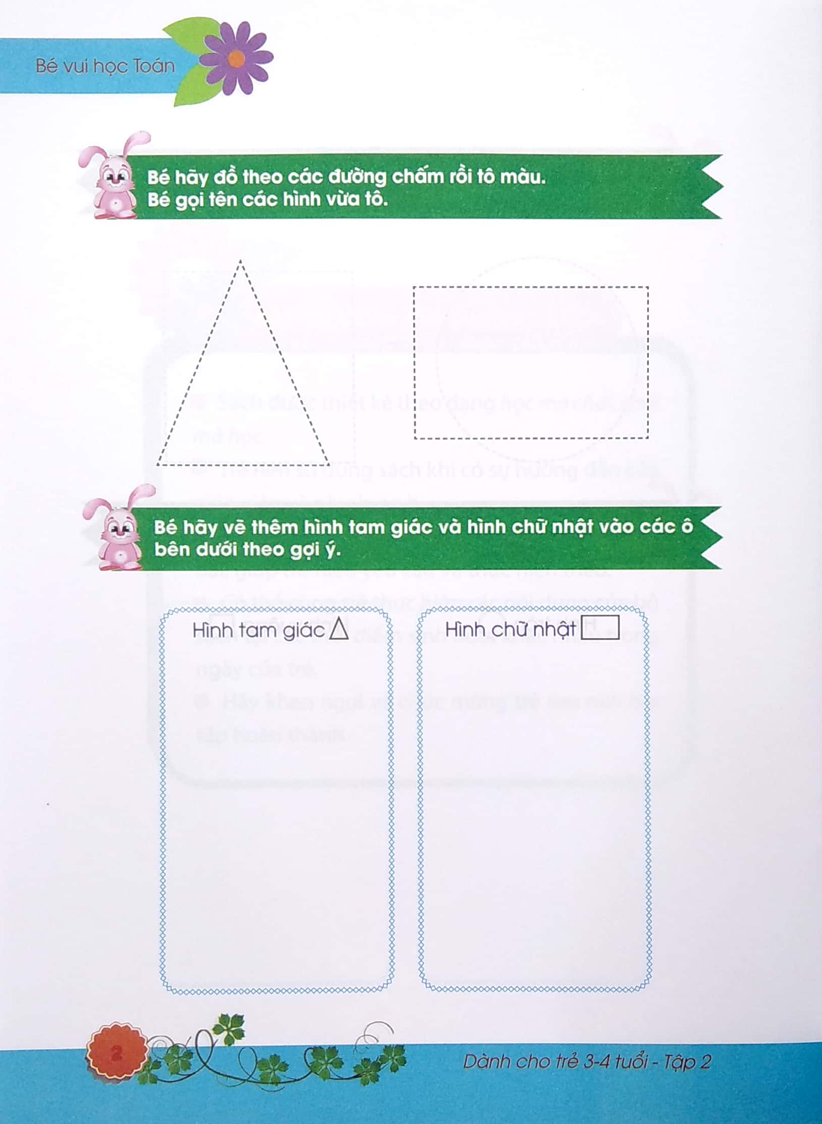 bộ bé vui học toán - dành cho trẻ 3-4 tuổi - tập 2