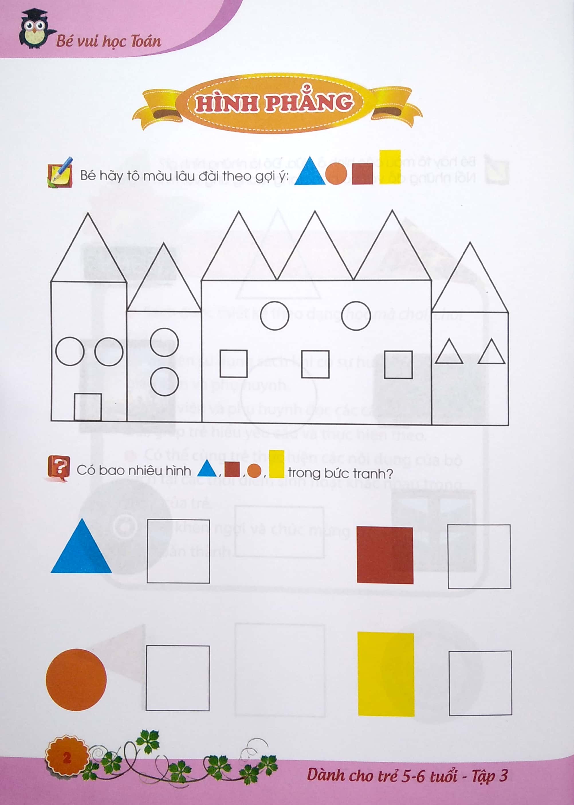 bộ bé vui học toán - dành cho trẻ 5-6 tuổi - tập 3