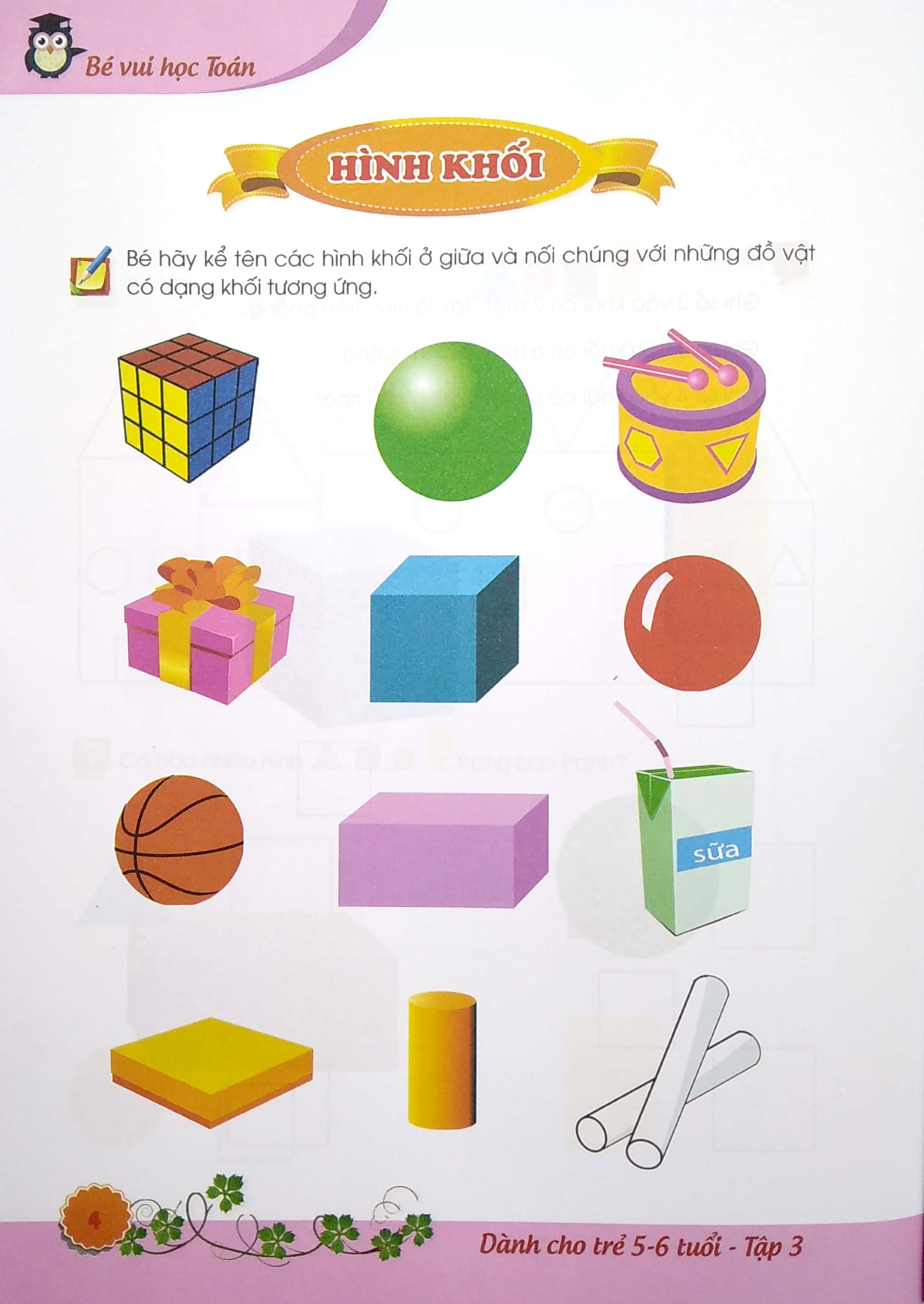 bộ bé vui học toán - dành cho trẻ 5-6 tuổi - tập 3