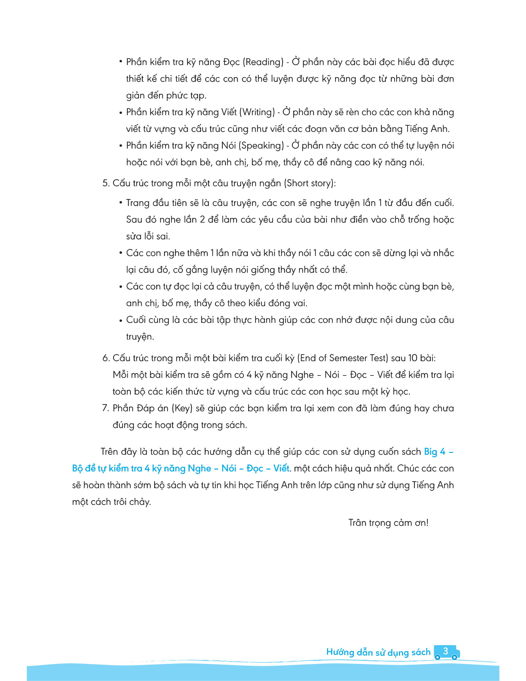 bộ big 4 bộ đề tự kiểm tra 4 kỹ năng nghe - nói - đọc - viết (cơ bản và nâng cao) tiếng anh lớp 3 - tập 2