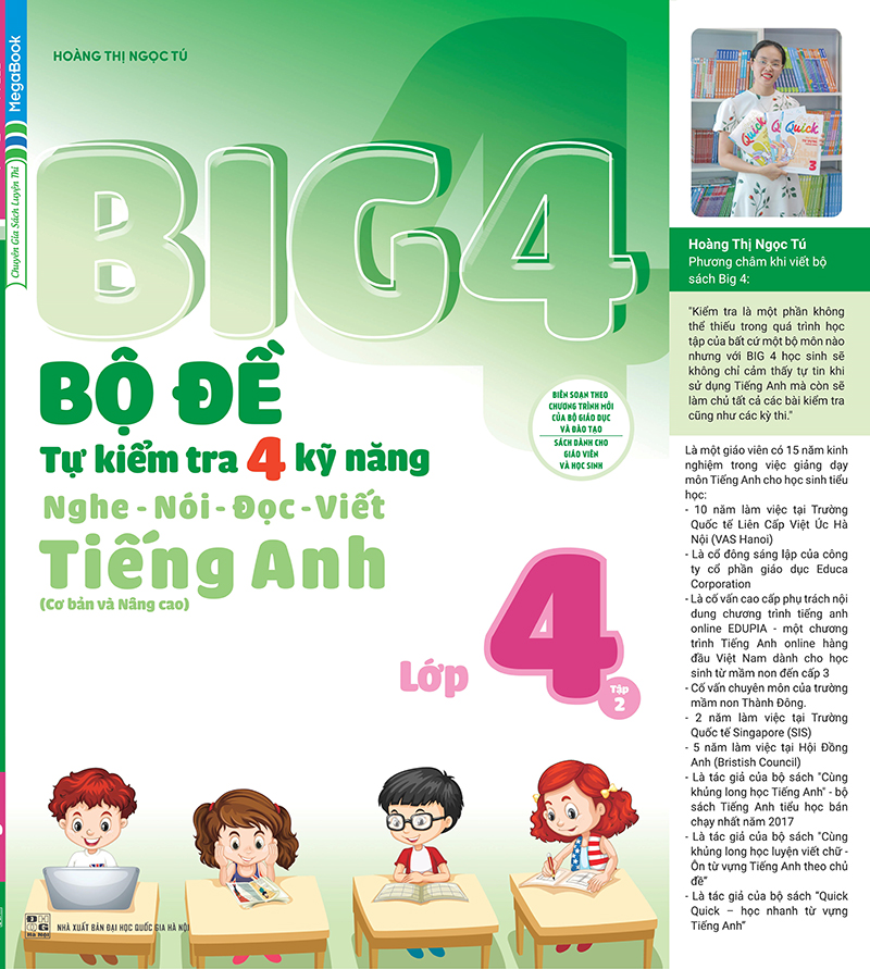 bộ big 4 - bộ đề tự kiểm tra 4 kỹ năng nghe - nói - đọc - viết (cơ bản và nâng cao) tiếng anh lớp 4 - tập 2