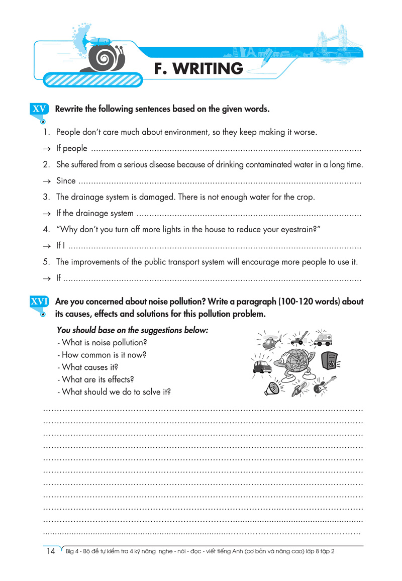 bộ big 4 - bộ đề tự kiểm tra 4 kỹ năng nghe - nói - đọc - viết (cơ bản và nâng cao) tiếng anh lớp 8 - tập 2