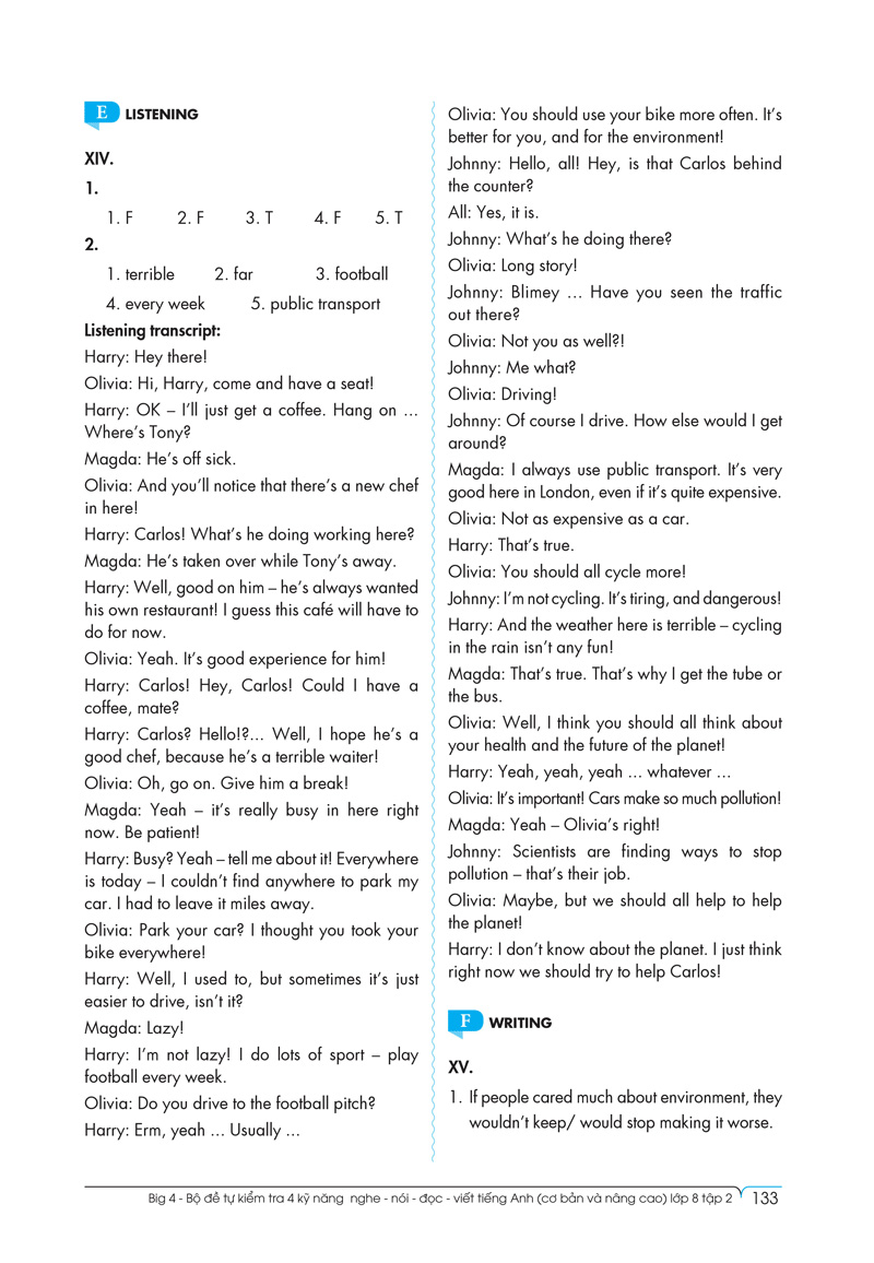 bộ big 4 - bộ đề tự kiểm tra 4 kỹ năng nghe - nói - đọc - viết (cơ bản và nâng cao) tiếng anh lớp 8 - tập 2