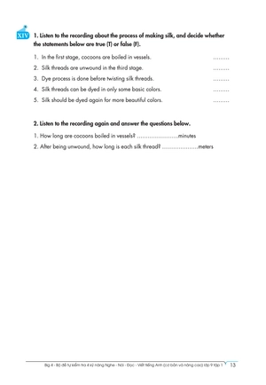 bộ big 4 - bộ đề tự kiểm tra 4 kỹ năng nghe - nói - đọc - viết (cơ bản và nâng cao) tiếng anh lớp 9 - tập 1