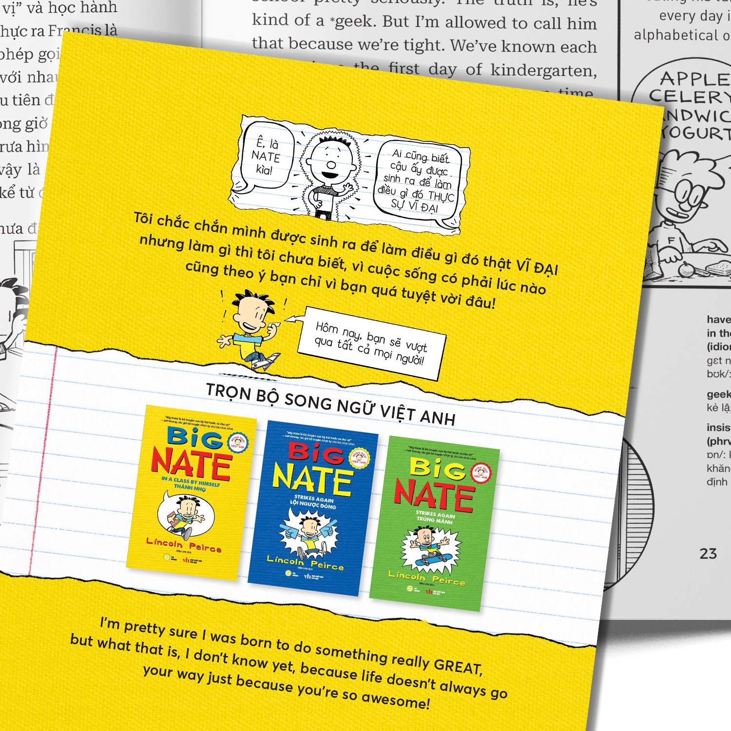 bộ big nate - tập 1 - thánh nhọ - song ngữ việt-anh