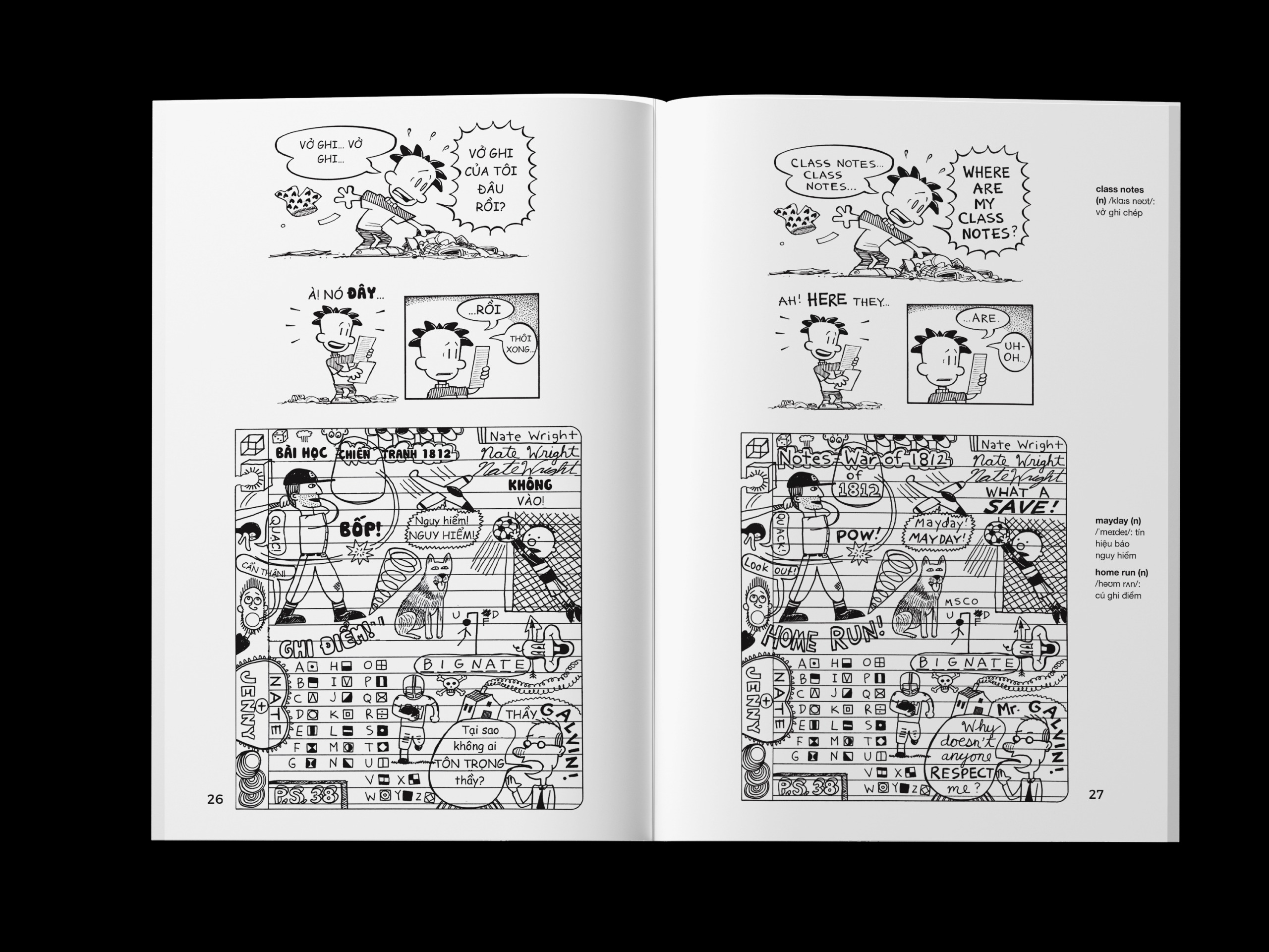 bộ big nate - tập 1 - thánh nhọ - song ngữ việt-anh