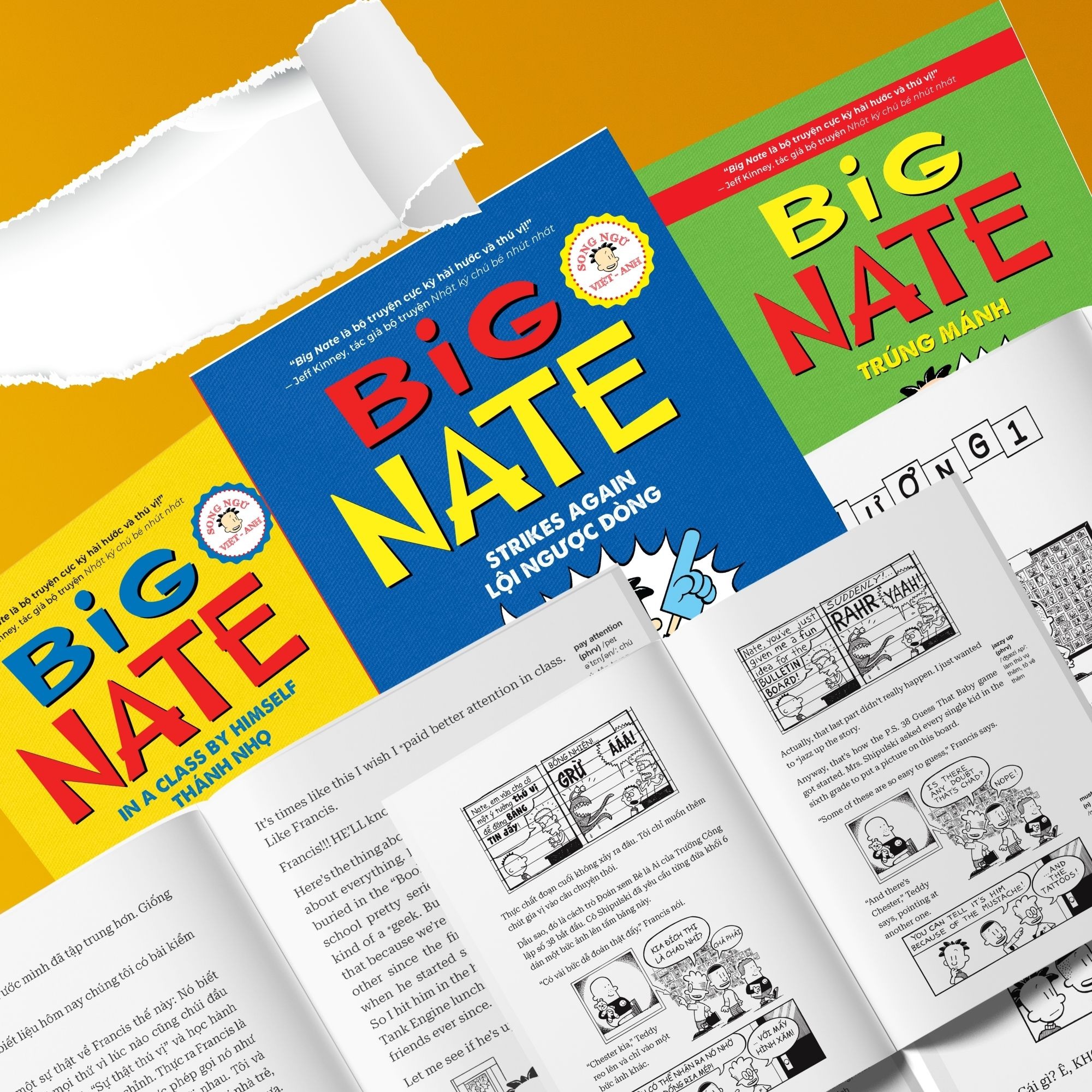 bộ big nate - tập 2 - lội ngược dòng - song ngữ việt-anh
