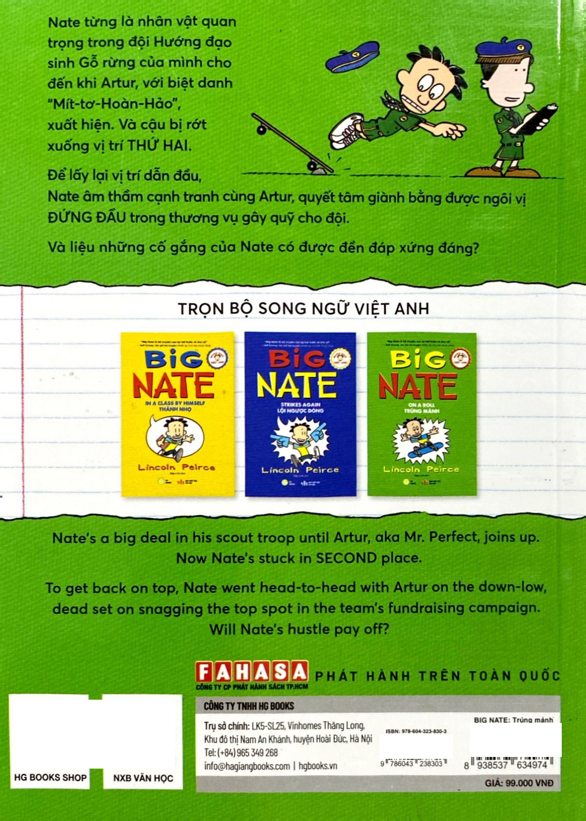 bộ big nate - tập 3 - trúng mánh - song ngữ việt-anh