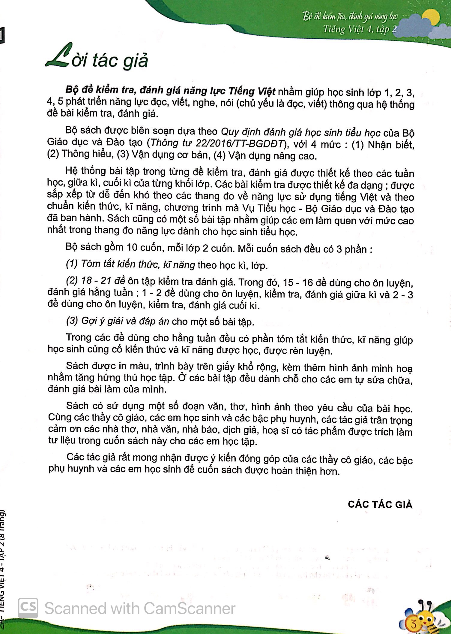 bộ bộ đề kiểm tra, đánh giá năng lực tiếng việt 4 - tập 2