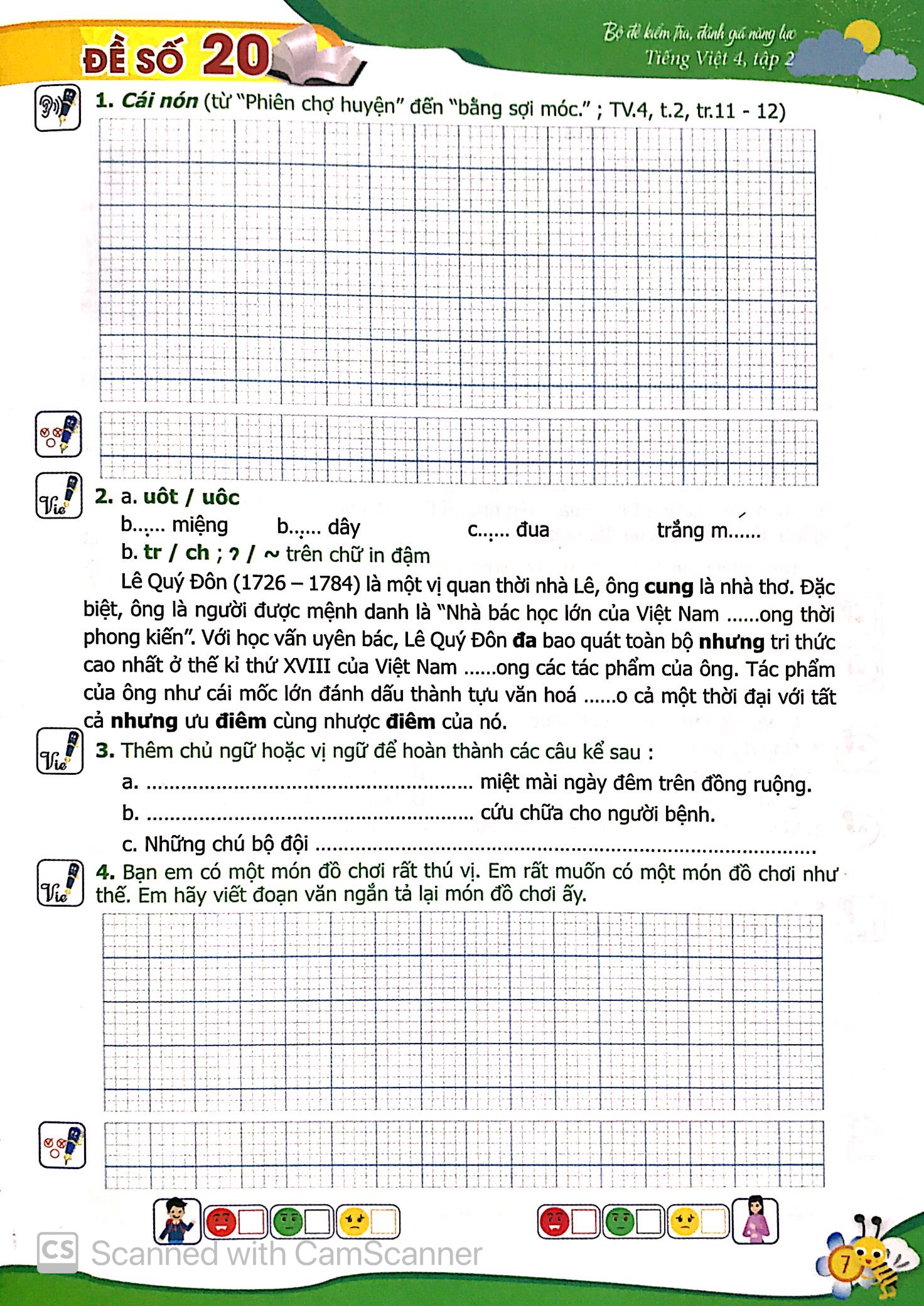 bộ bộ đề kiểm tra, đánh giá năng lực tiếng việt 4 - tập 2