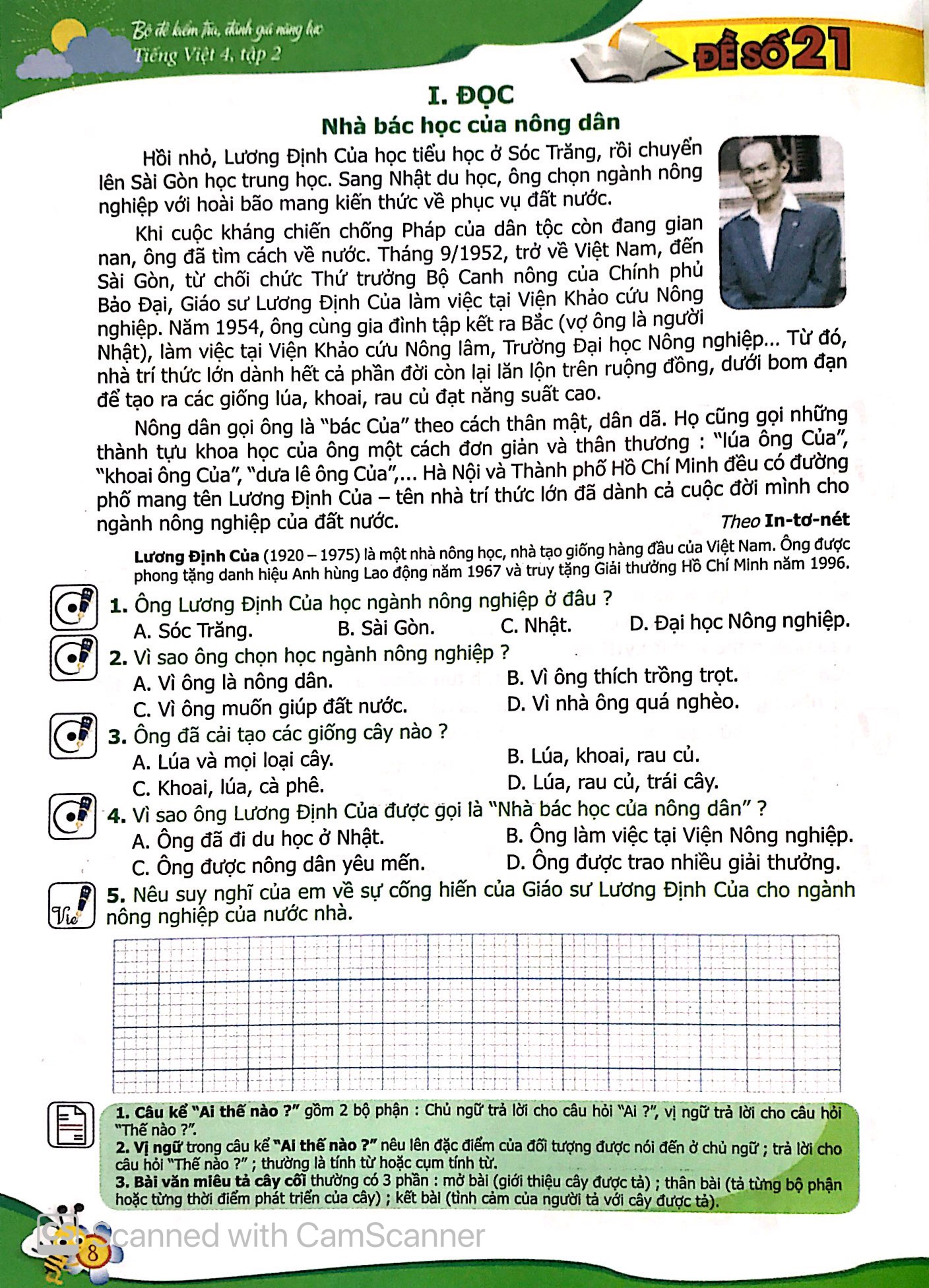 bộ bộ đề kiểm tra, đánh giá năng lực tiếng việt 4 - tập 2