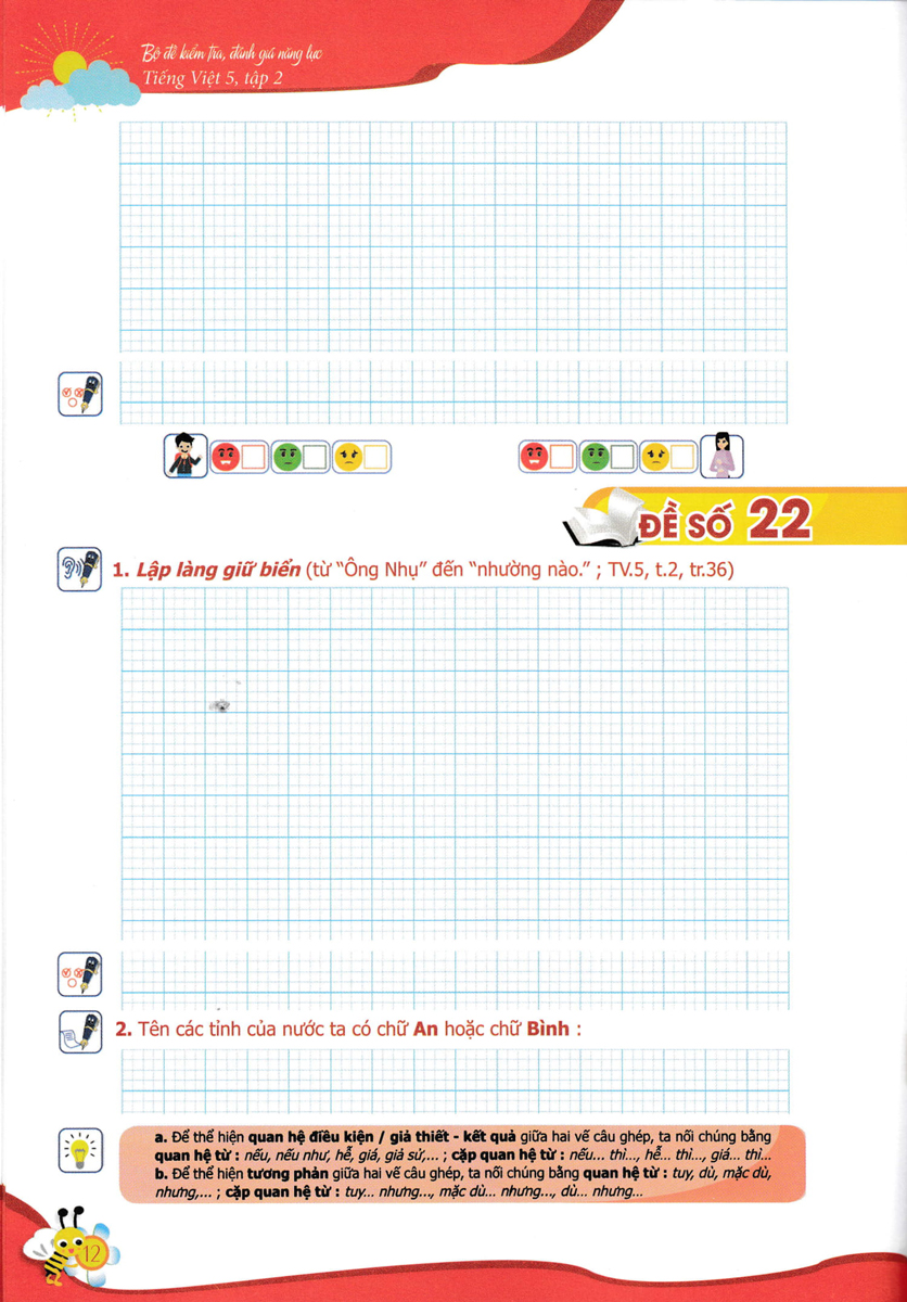 bộ bộ đề kiểm tra, đánh giá năng lực tiếng việt 5/2