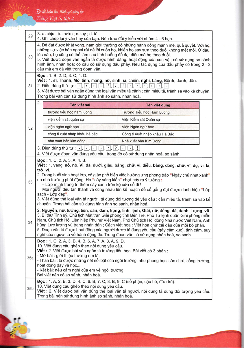bộ bộ đề kiểm tra, đánh giá năng lực tiếng việt 5/2