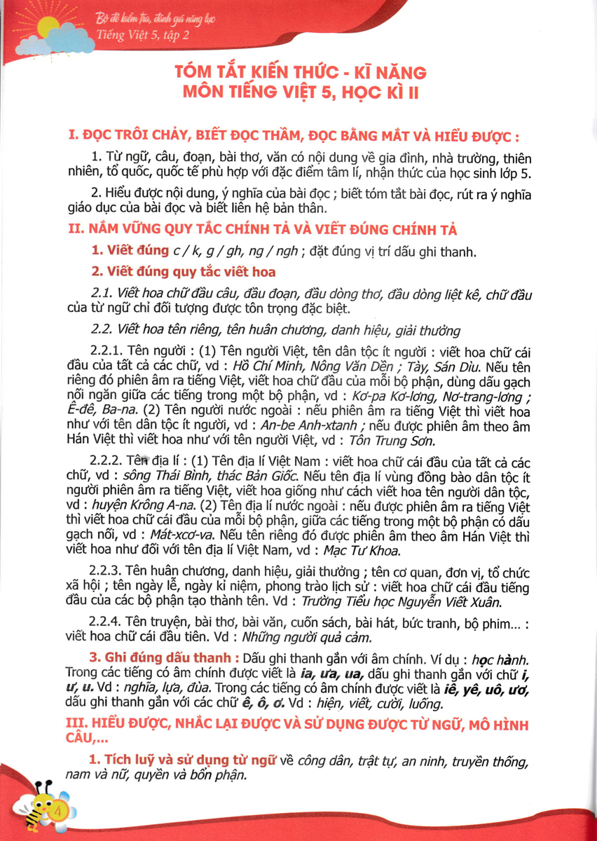bộ bộ đề kiểm tra, đánh giá năng lực tiếng việt 5/2