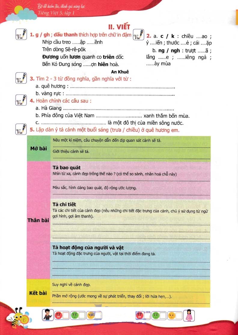 bộ bộ đề kiểm tra, đánh giá năng lực tiếng việt 5 - tập 1