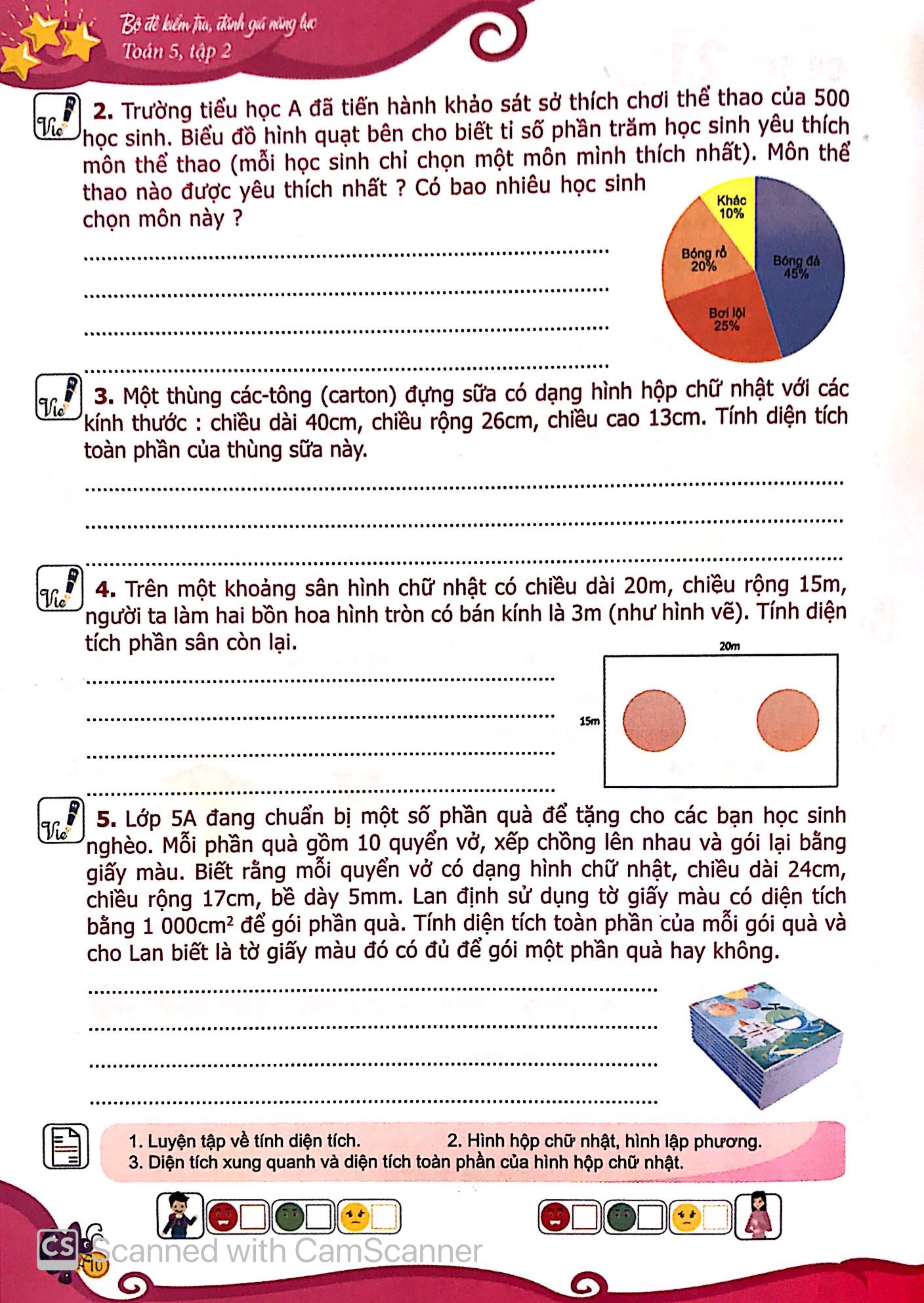 bộ bộ đề kiểm tra, đánh giá năng lực toán 5 - tập 2