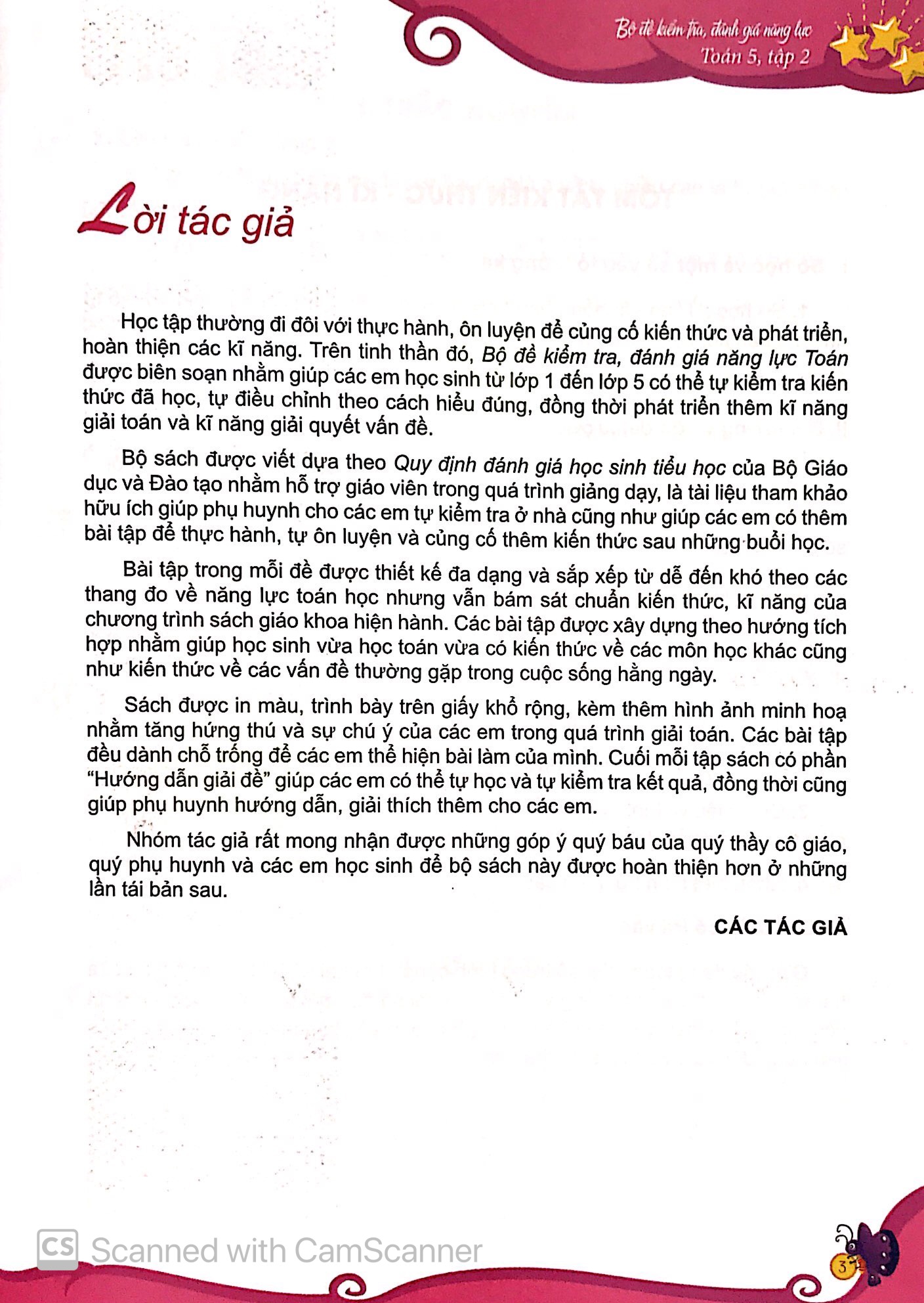 bộ bộ đề kiểm tra, đánh giá năng lực toán 5 - tập 2