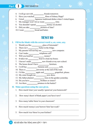 bộ bộ đề kiểm tra tiếng anh lớp 7 tập 1 - có đáp án (tái bản 2021)