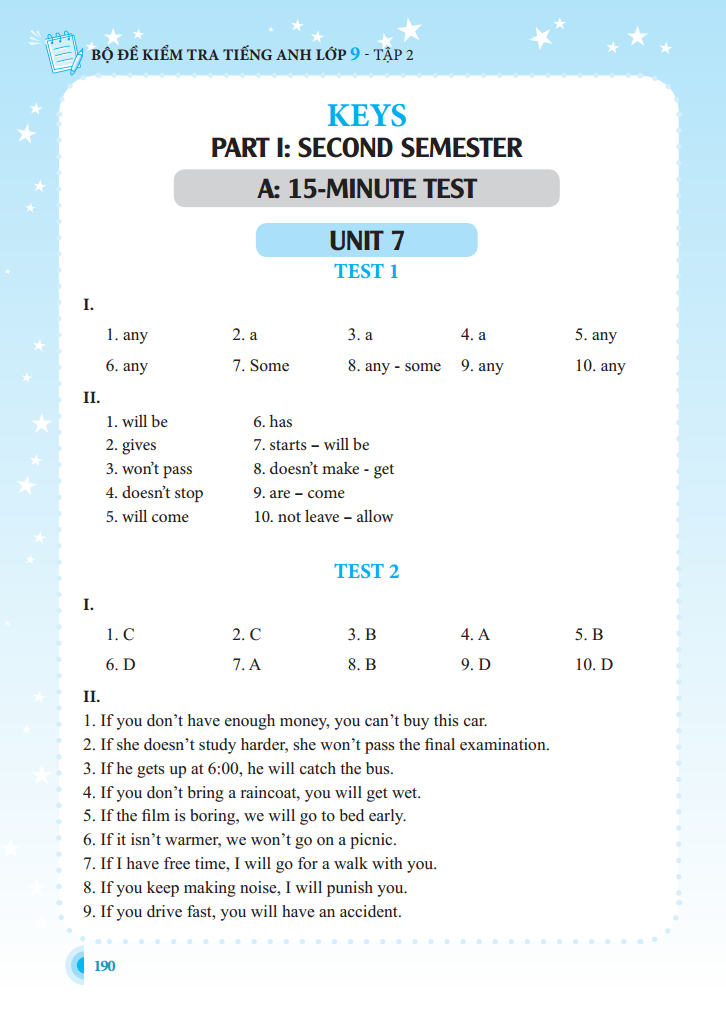 bộ bộ đề kiểm tra tiếng anh lớp 9 - tập 2 - có đáp án (tái bản lần 1)
