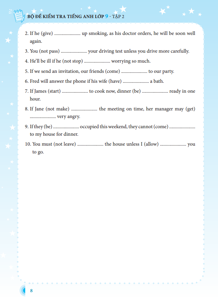 bộ bộ đề kiểm tra tiếng anh lớp 9 - tập 2 - có đáp án (tái bản lần 1)