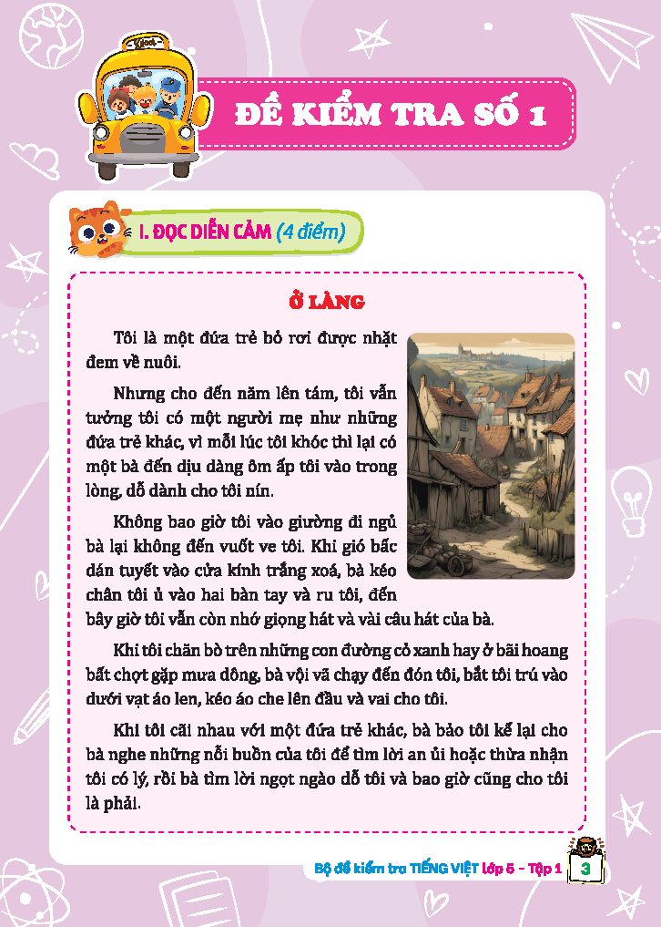 Bộ Bộ Đề Kiểm Tra Tiếng Việt 5 - Tập 1 (Kết Nối) (Sách Màu)