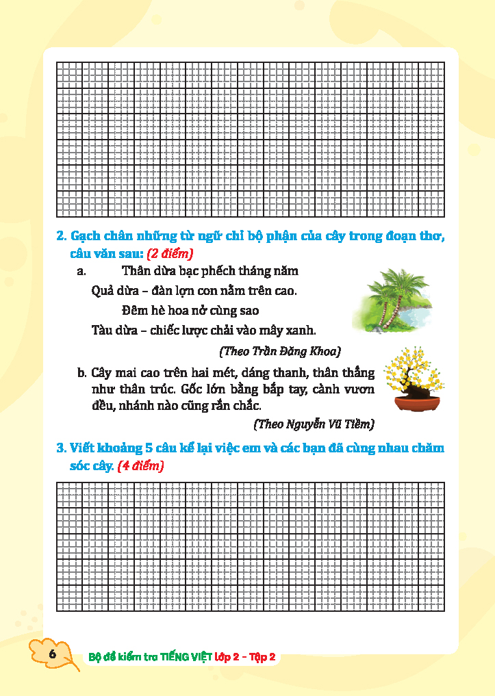 bộ bộ đề kiểm tra tiếng việt lớp 2 - tập 2 (kết nối)