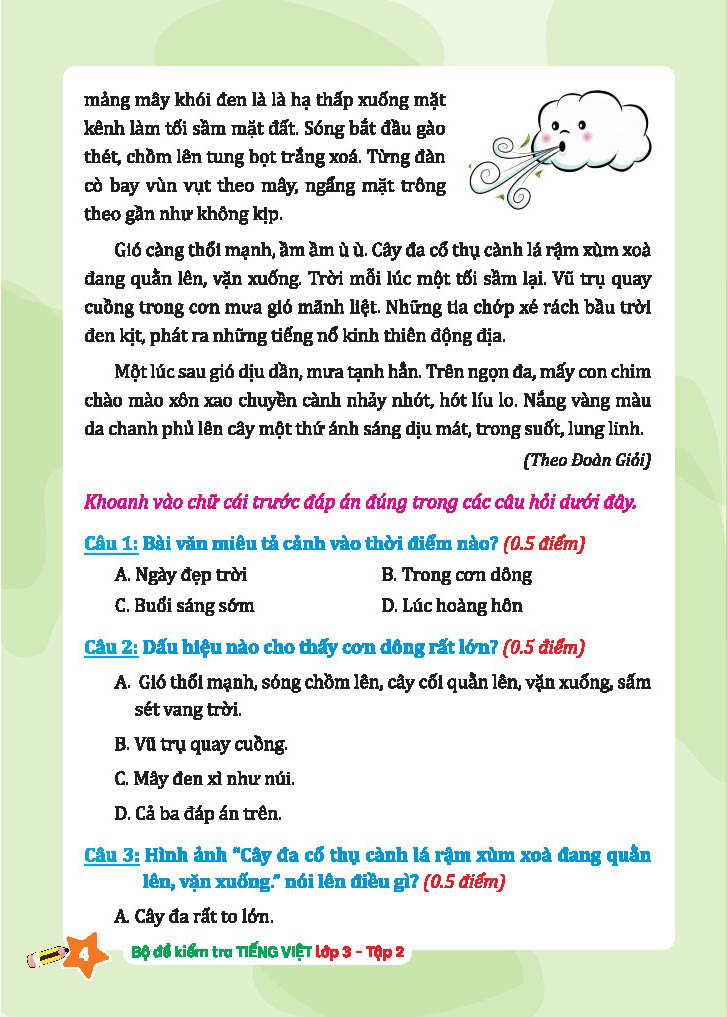 bộ bộ đề kiểm tra tiếng việt lớp 3 - tập 2