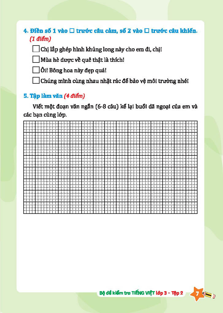 bộ bộ đề kiểm tra tiếng việt lớp 3 - tập 2