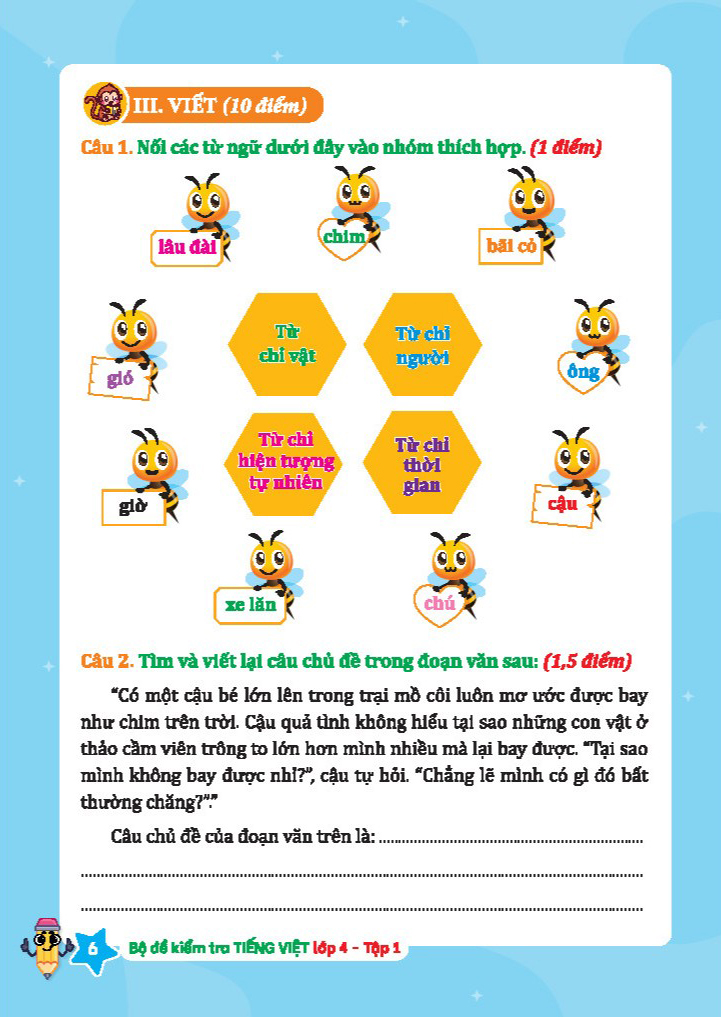 Bo
						
										
										Bo De Kiem Tra Tieng Viet Lop 4 - Tap 1 (Ket Noi)