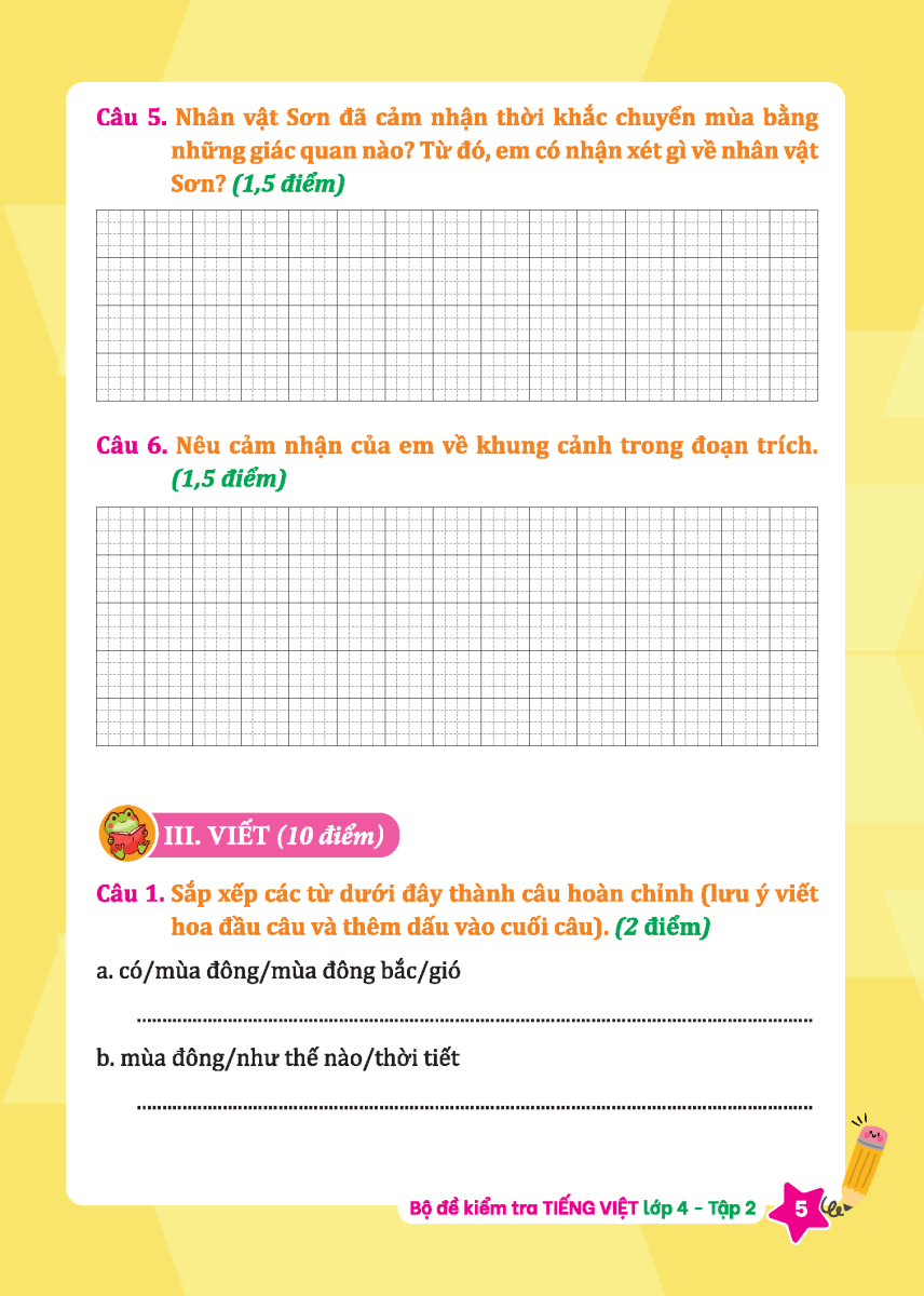 Bo
						
										
										Bo De Kiem Tra Tieng Viet Lop 4 - Tap 2 (Ket Noi)