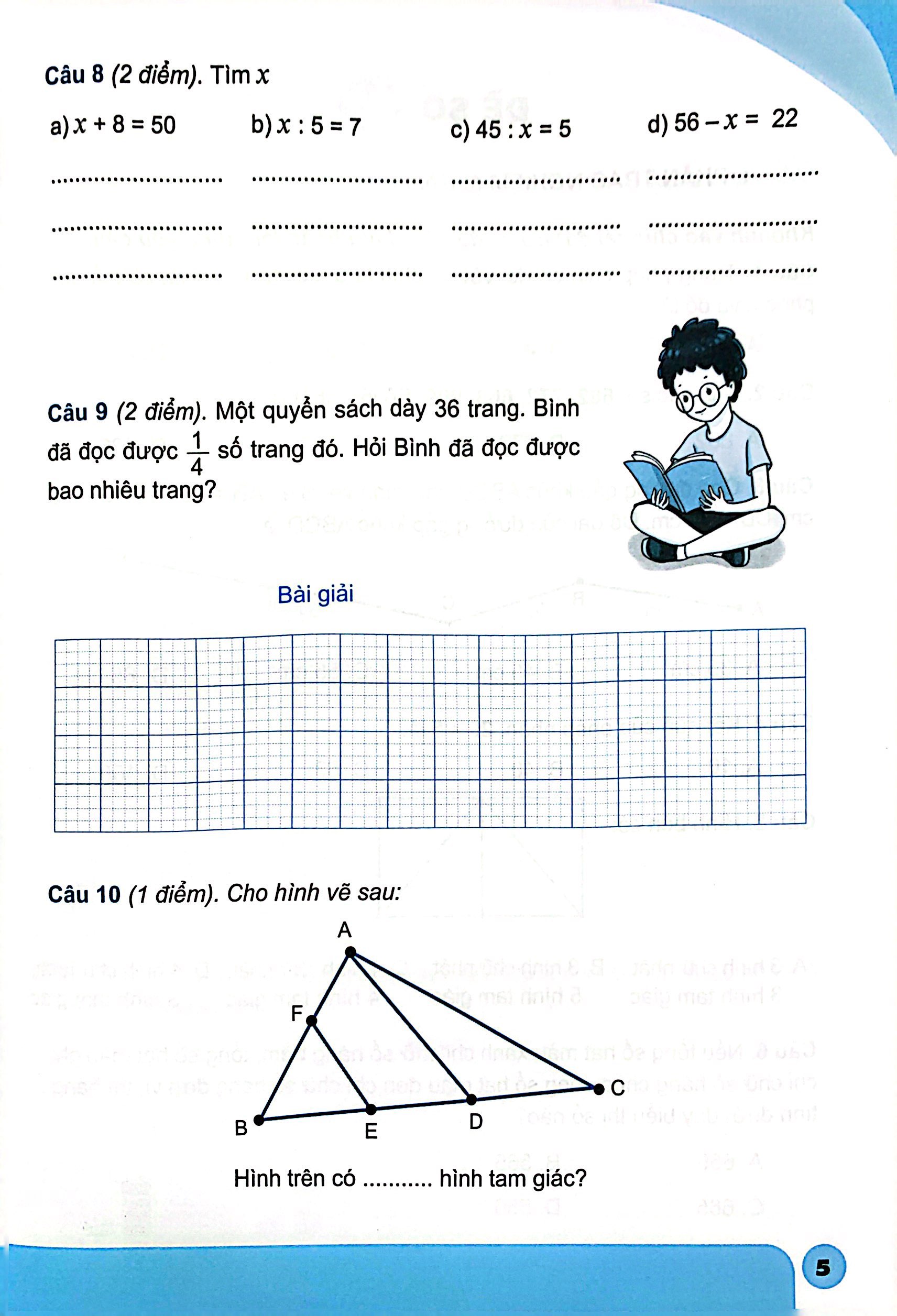 bộ bộ đề kiểm tra toán 3 - tập 1