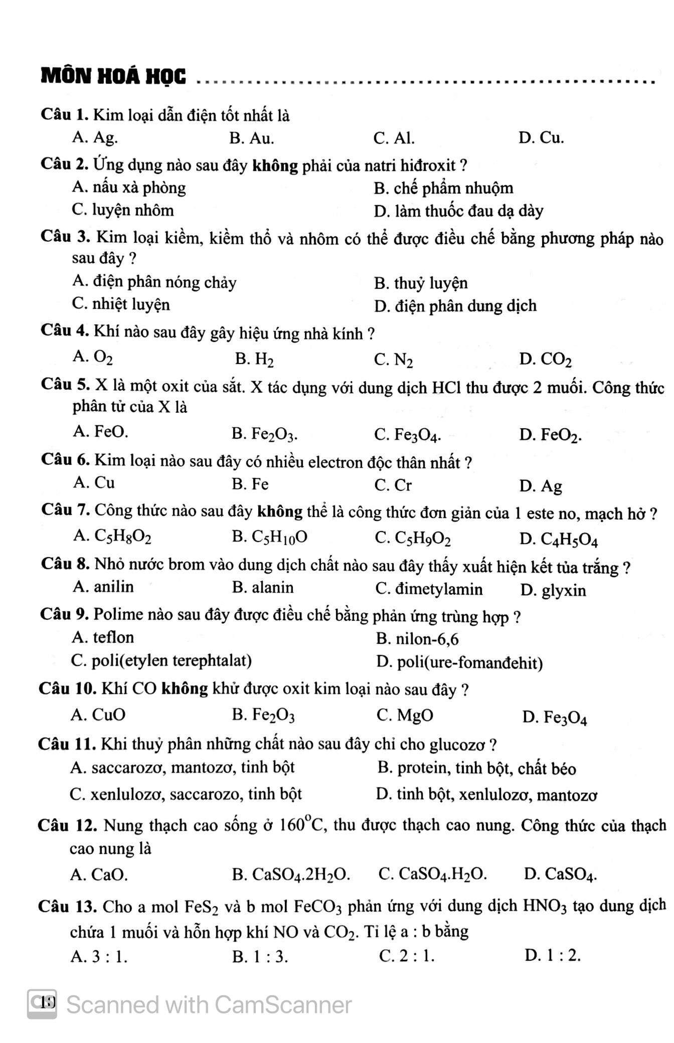 bộ bộ đề trắc nghiệm luyện thi thpt quốc gia 2020 - khoa học tự nhiên - tập 2 - tái bản