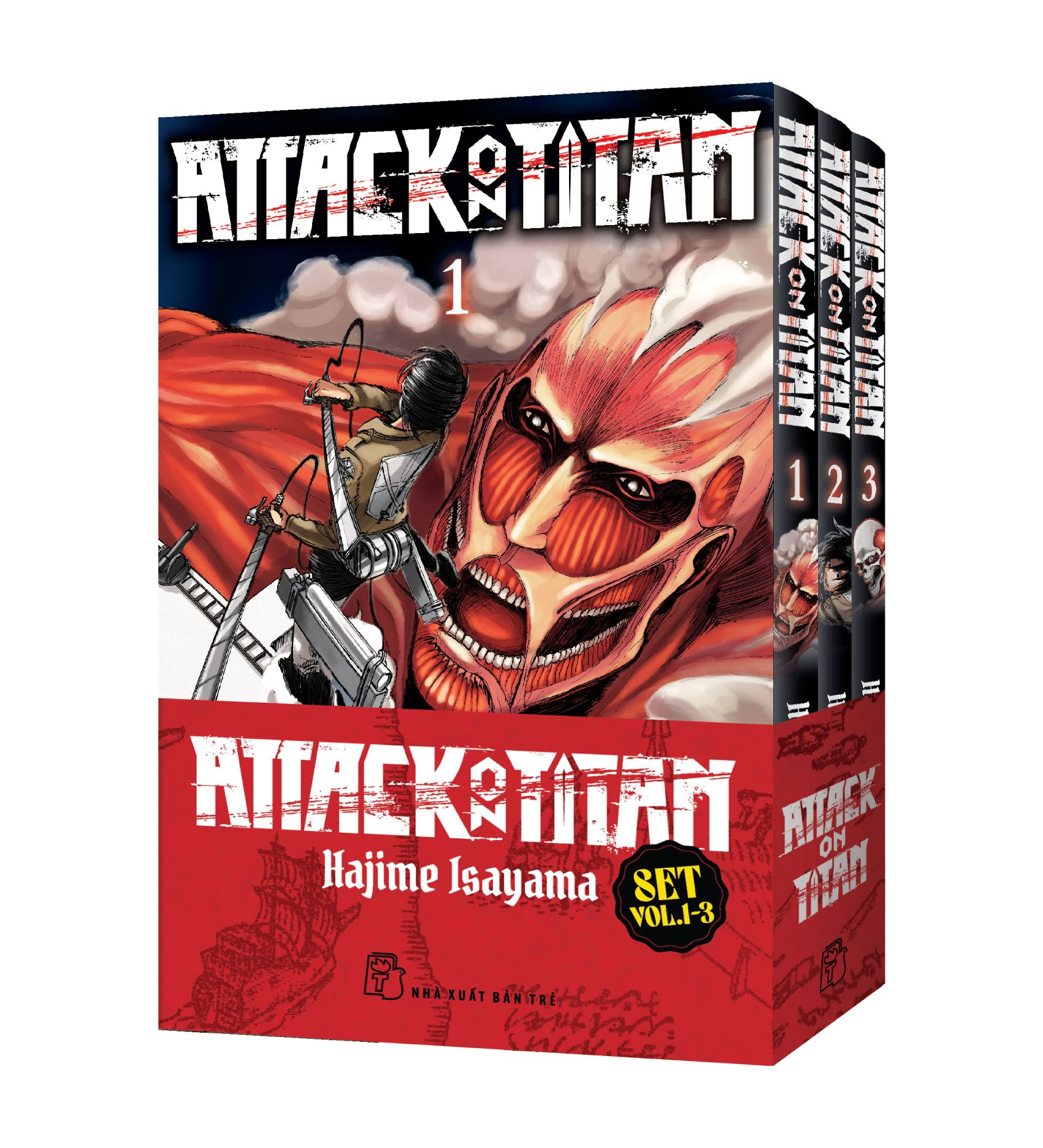 bộ bộ manga - attack on titan: tập 1 - 3 (bộ 3 tập) - tặng kèm card pvc + card shikishi