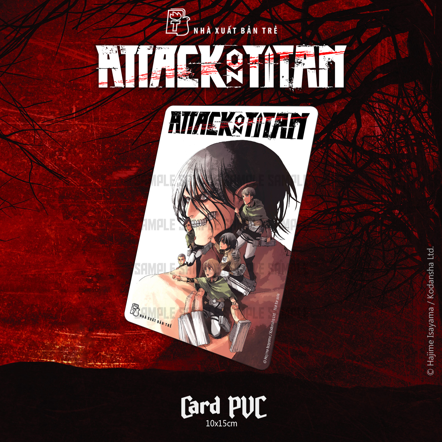 bộ bộ manga - attack on titan: tập 1 - 3 (bộ 3 tập) - tặng kèm card pvc + card shikishi