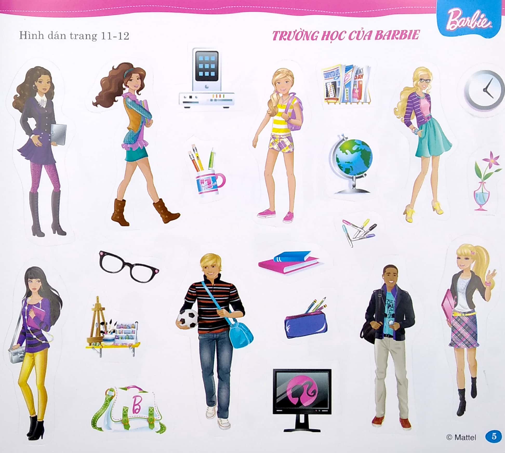 bộ bộ sách dán hình barbie - cuộc sống nhiều niềm vui (tập 1)