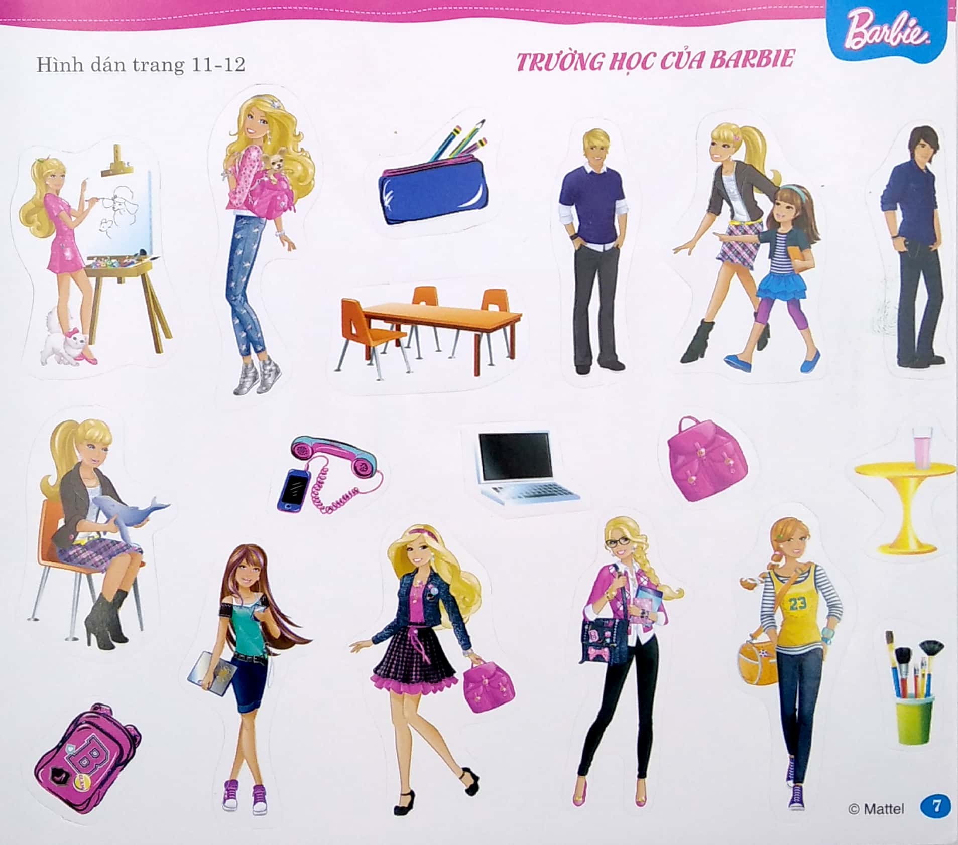 bộ bộ sách dán hình barbie - cuộc sống nhiều niềm vui (tập 1)