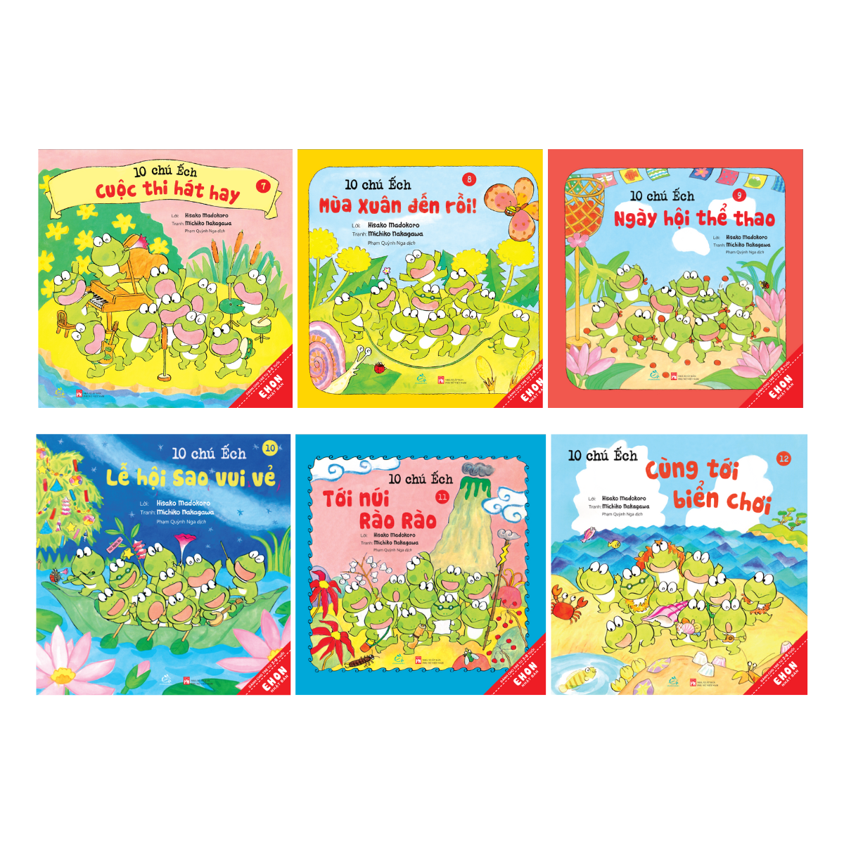 Bộ
						
										
										Bộ Sách Ehon Nhật Bản - 10 Chú Ếch - Phần 2 - Tập 7-12 (Bộ 6 Cuốn)