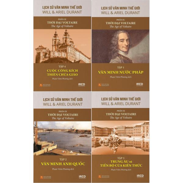 Bo
						
										
										Bo Sach Lich Su Van Minh The Gioi - Phan IX - Thoi Dai Voltaire (Bo 4 Cuon)