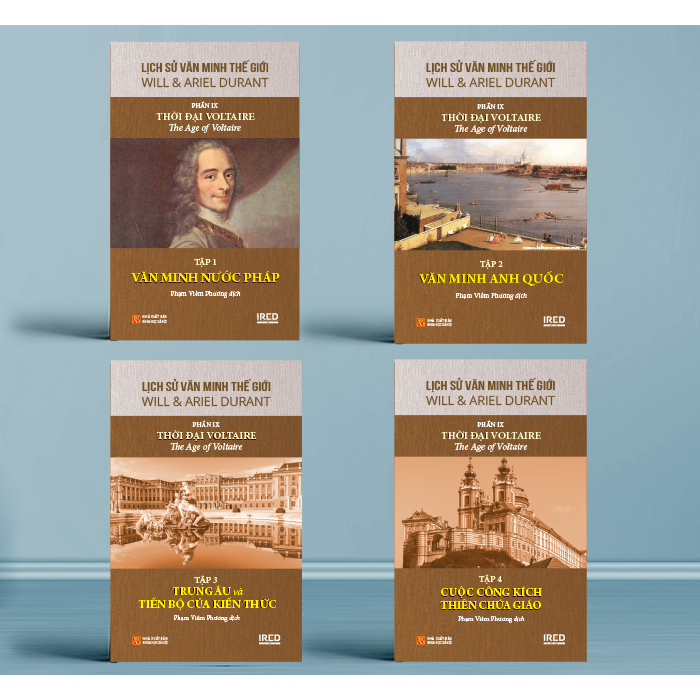 Bo
						
										
										Bo Sach Lich Su Van Minh The Gioi - Phan IX - Thoi Dai Voltaire (Bo 4 Cuon)