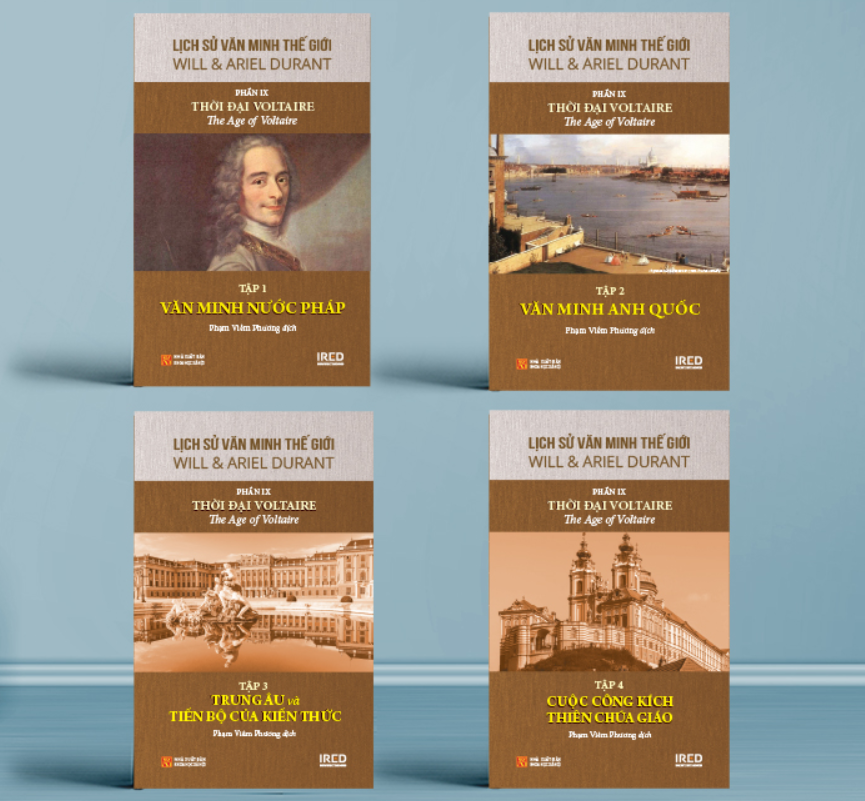 Bo
						
										
										Bo Sach Lich Su Van Minh The Gioi - Phan IX - Thoi Dai Voltaire (Bo 4 Cuon) (Tai Ban 2025)