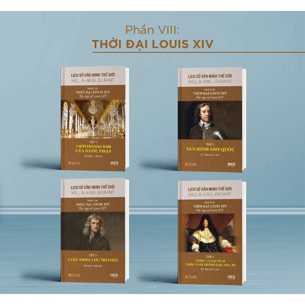 Bo
						
										
										Bo Sach Lich Su Van Minh The Gioi - Phan VIII - Thoi Dai Cua Louis XIV (Bo 4 Cuon)