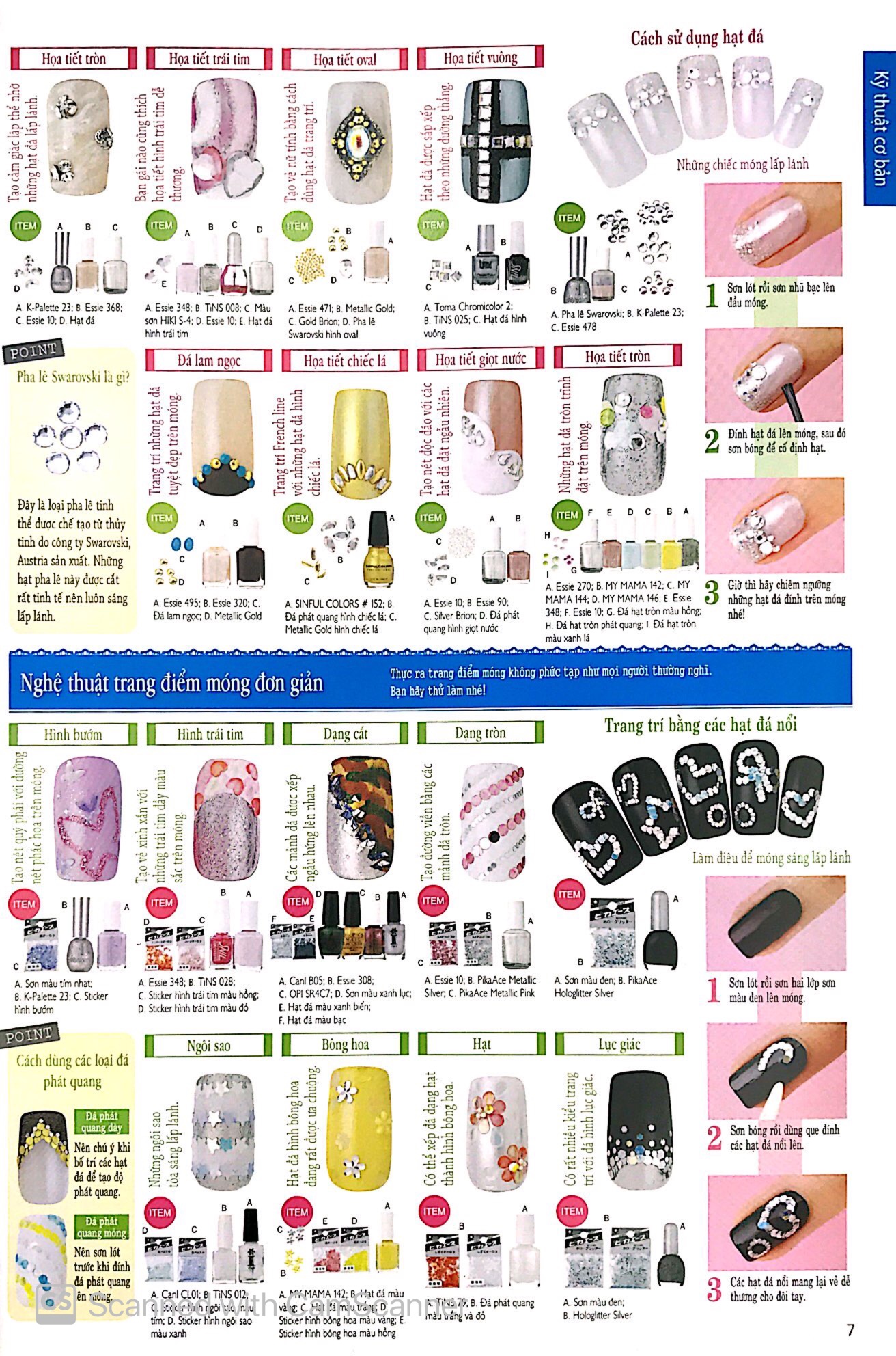 bộ bộ sưu tập các mẫu trang điểm móng (tập 2)