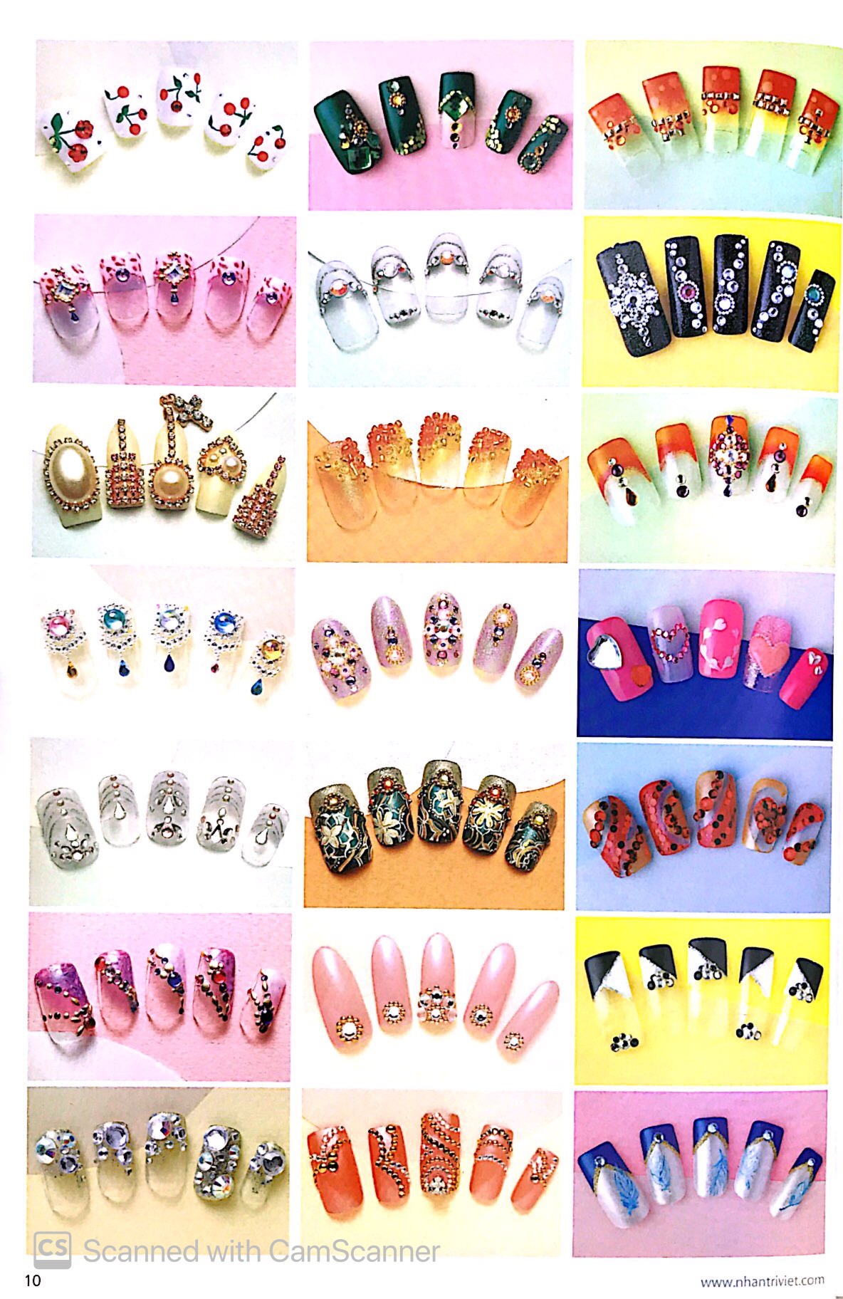 bộ bộ sưu tập các mẫu trang điểm móng (tập 2)