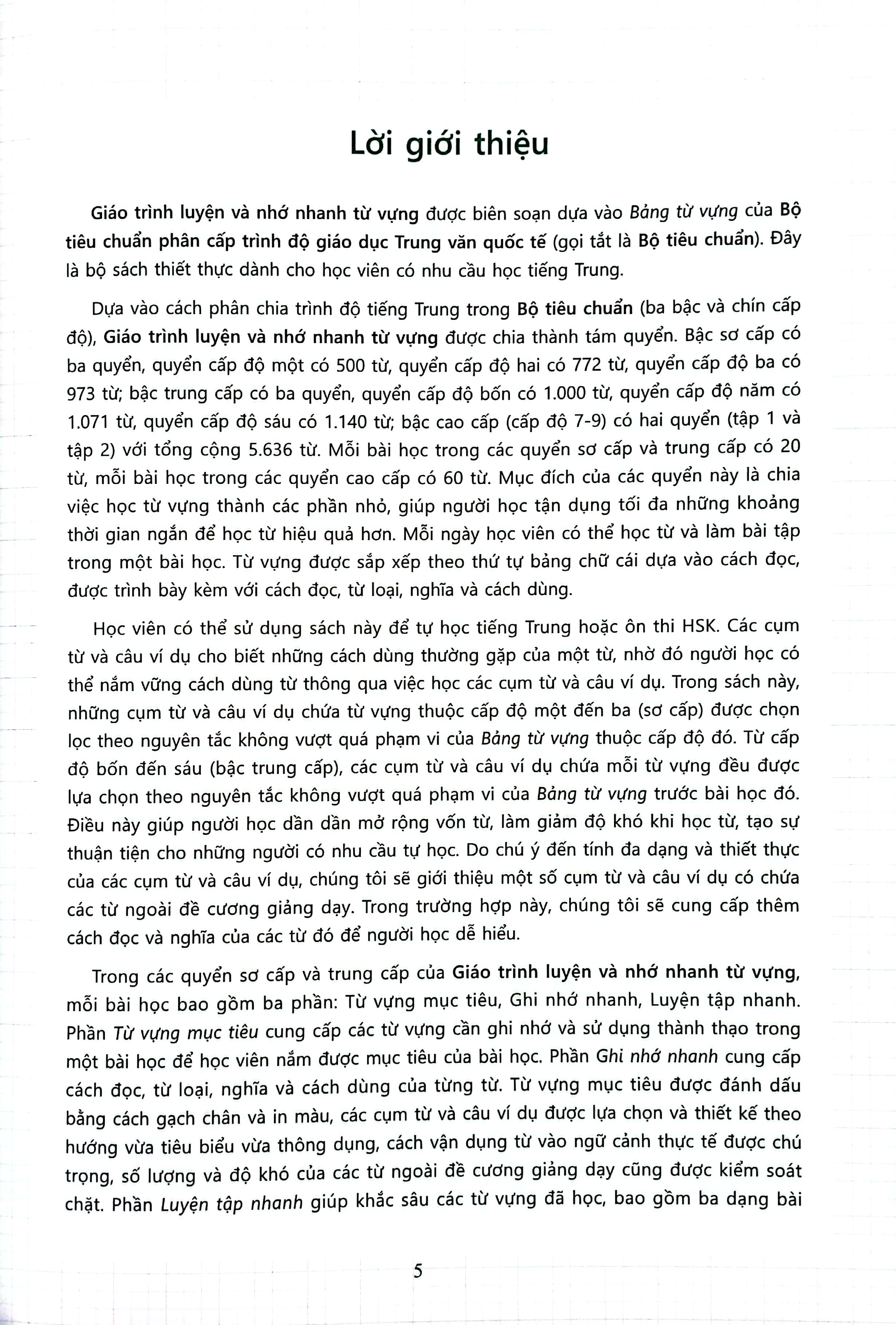 Bo
						
										
										Bo Tieu Chuan Phan Cap Trinh Do Giao Duc Trung Van Quoc Te - Giao Trinh Luyen Va Nho Nhanh Tu Vung - Cap Do 5