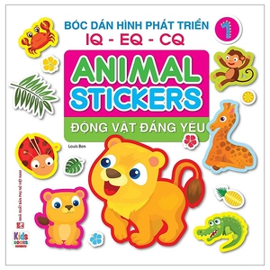 bộ bóc dán hình phát triển iq-eq-cq - animal sticker - động vật đáng yêu 1